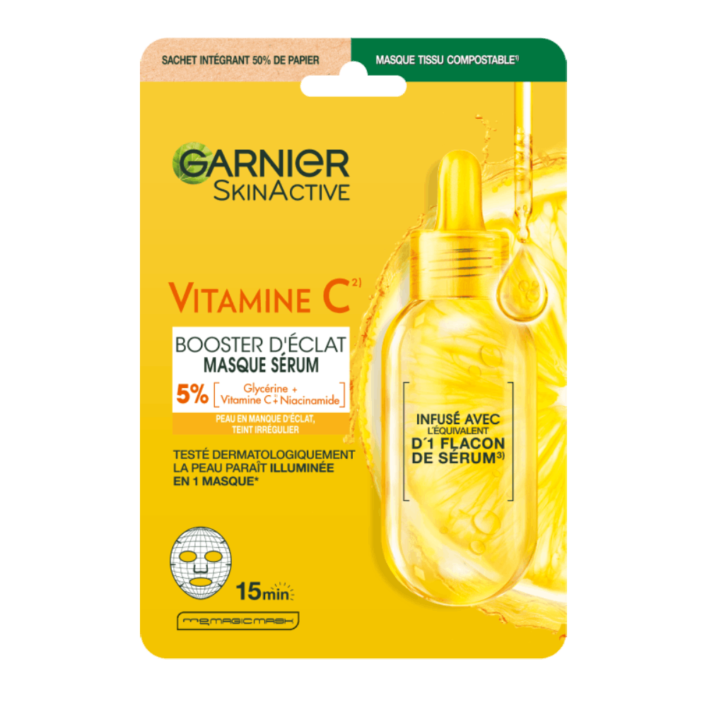 Garnier Vitamine C Masque Tissu Vitamine C Booster D'éclat