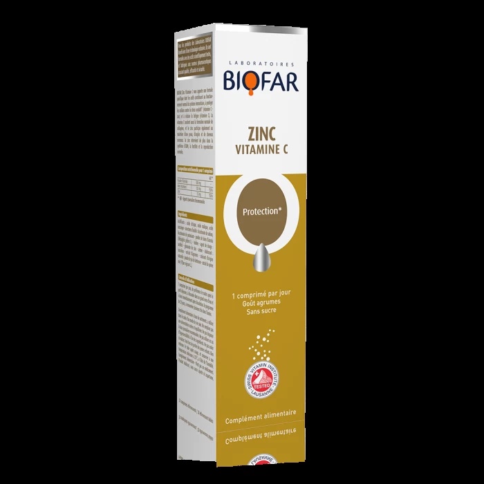 Biofar Zinc Vitamines C Comprimés Effervescents B/20