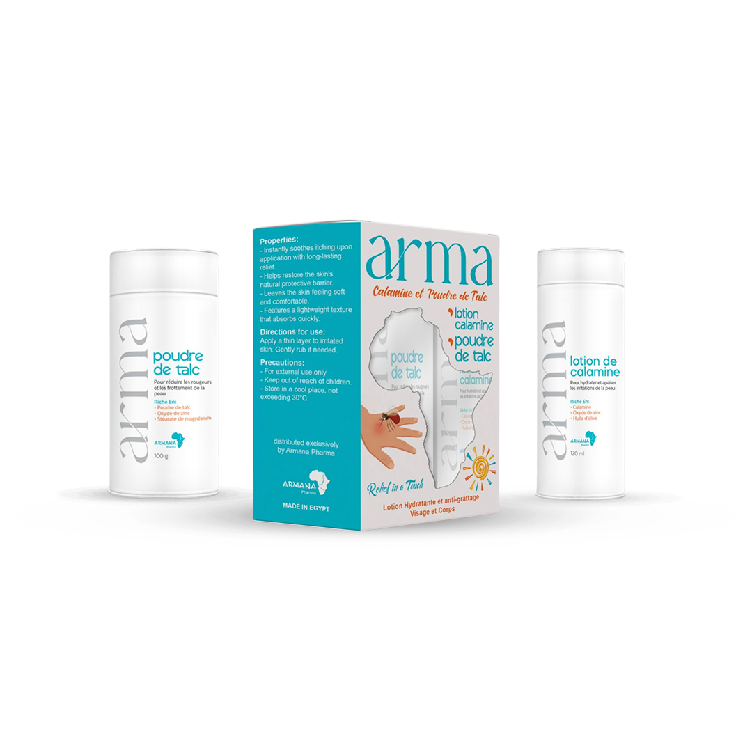 Arma Lotion Calamine 120ml + Talc 500g
