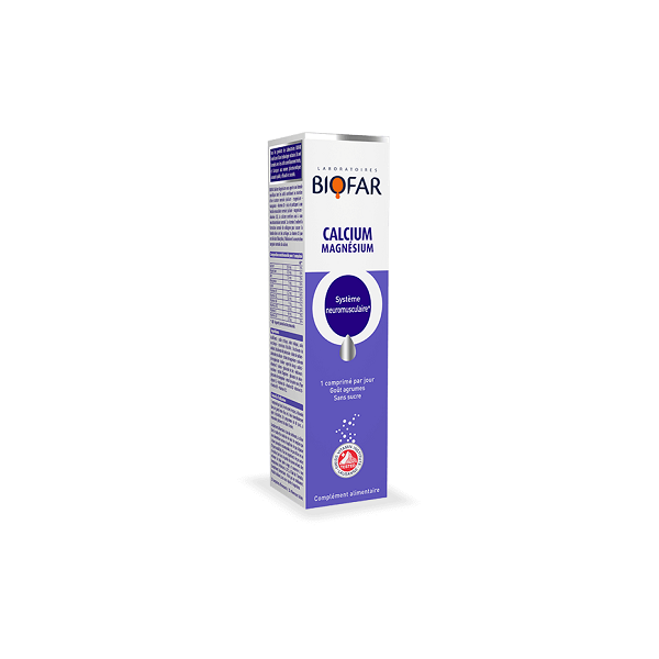Biofar Calcium+Magnesium Comprimés Effervescents B/20