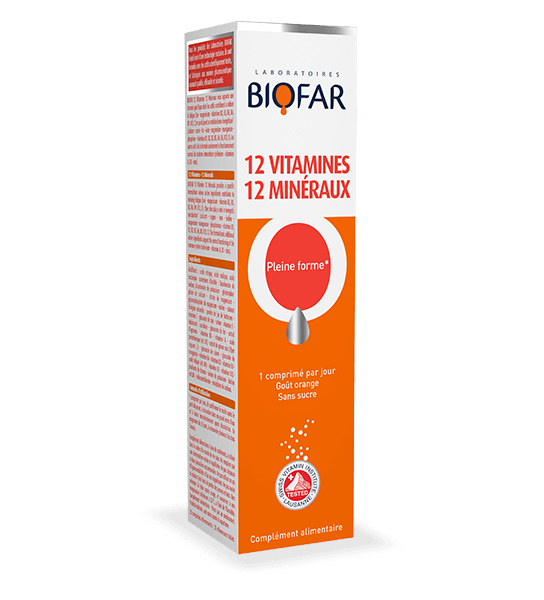Biofar 12vitamines+Mineraux Comprimés Effervescents B/20