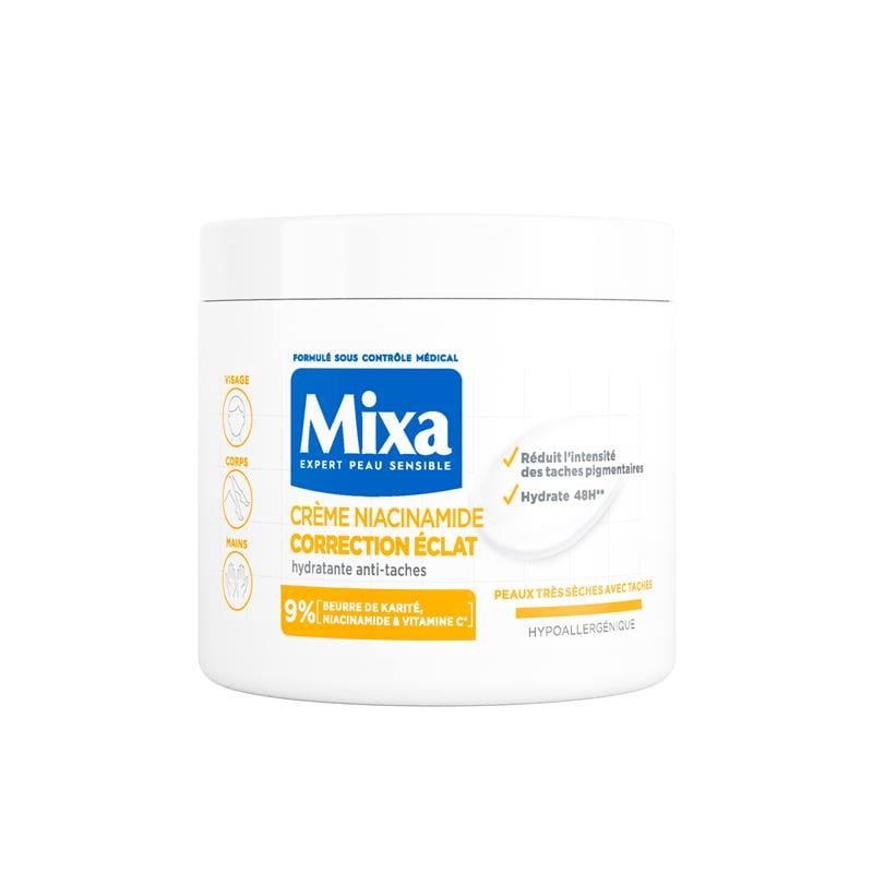 Mixa La Crème Niacinamide Correction Eclat - Visage, Corps, Mains 400ml