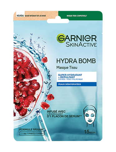 Garnier Skinactive Masque Tissu Grenade Hydratant & Repulpant