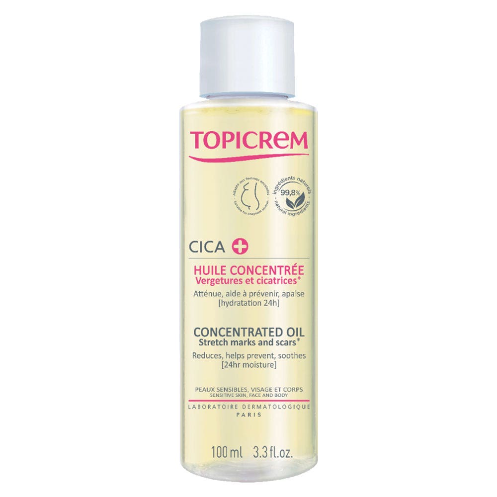 Topicrem Cica Peaux Irritees Huile Concentrée Vergeture Et Cicatrices 100ml