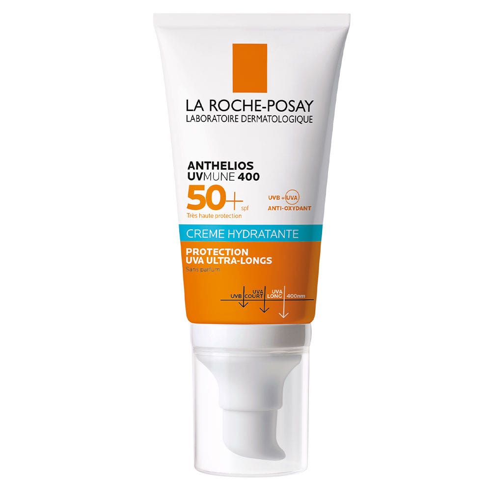 La Roche-Posay Crème Solaire Visage Uvmune 400 Hydratante Très Haute Protection Spf50+ Sans Parfum 50ml