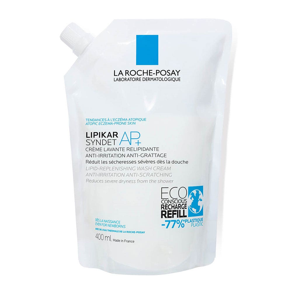 La Roche-Posay Lipikar Crème Lavante Syndet Ap+ Peaux Tendance Eczema Atopique Eco Recharge 400ml