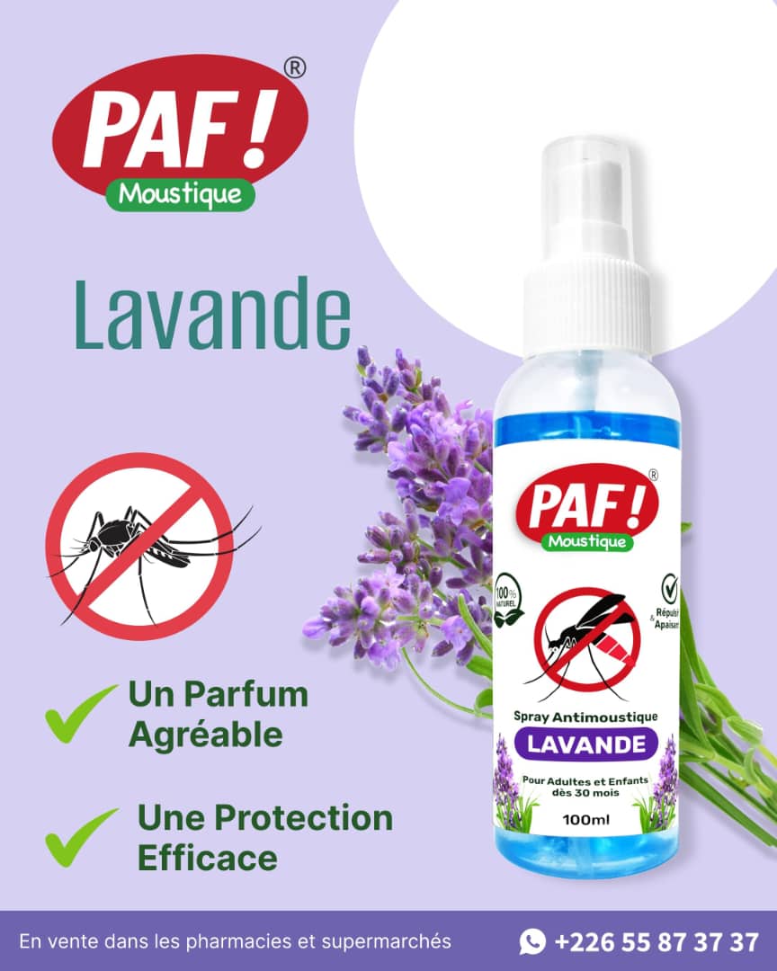 PAF Spray Antimoustique naturel Lavande  100ml